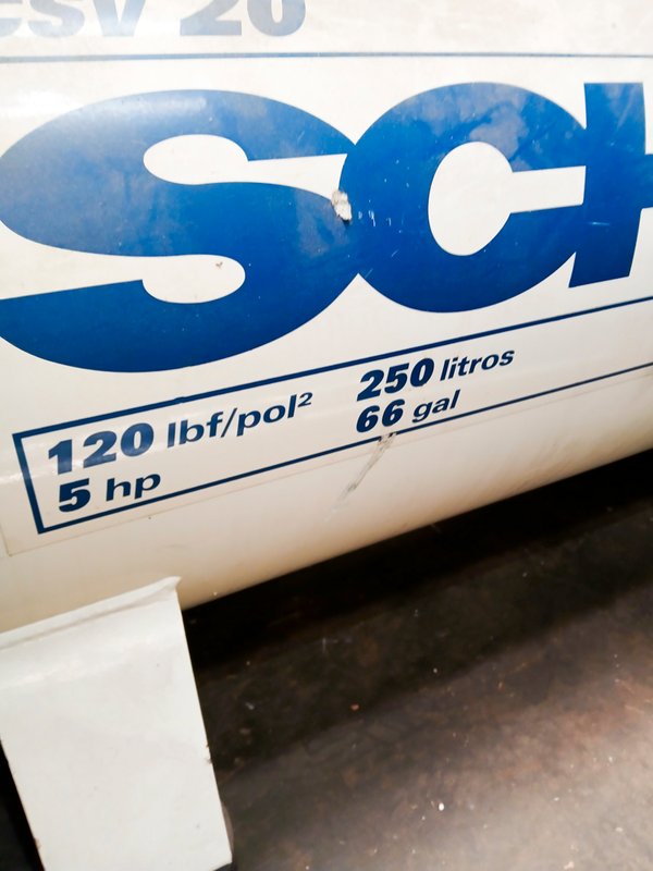 Tanque de compresor blanco marca Schulz - imagen 3