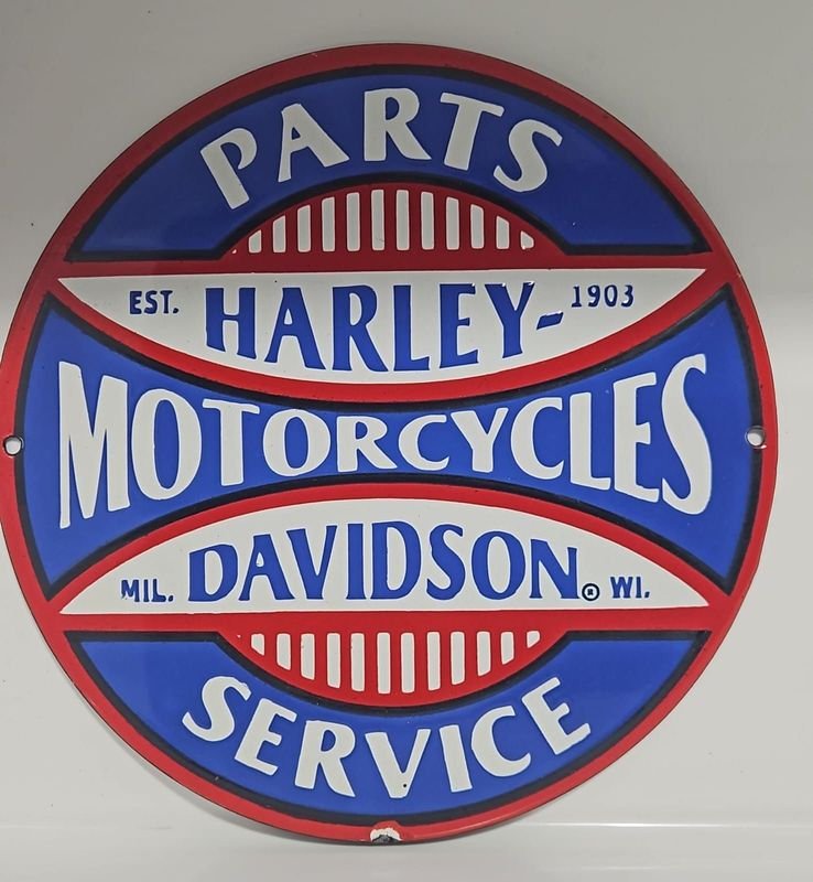 Chapa Esmaltada Harley-Davidson Motorcycles Service