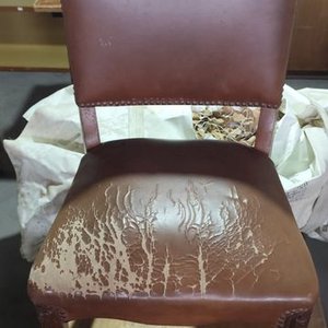 Silla de Comedor Estilo Clásico con Tapizado Desgastado - imagen 3