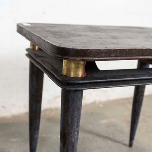 Mesa de Sala Americana con Terminaciones de Bronce - imagen 3