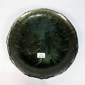 Seis Platos de Vidrio con Monograma de Hoja - 24 cm - imagen 1