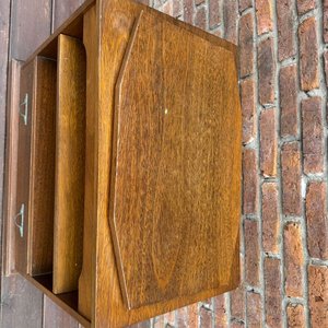 Rack de TV Moderno con Tapa Giratoria y Enchapado Roble - imagen 3