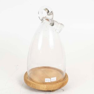 Redoma de Vidrio con Base de Madera - imagen 1
