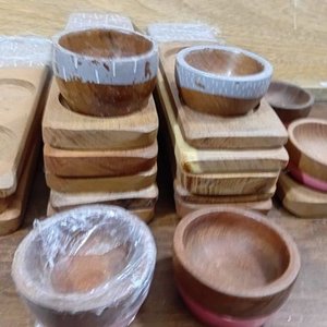 Lote de Bases y Cuencos de Madera de Algarrobo para Decorar - imagen 6