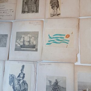 Lote de Postales Antiguas: Aviación Militar, Barcos y Uniformes (1924) - imagen 2