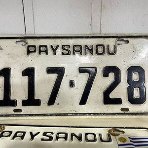 Par de Matrículas Antiguas de Paysandú, Uruguay - imagen 3