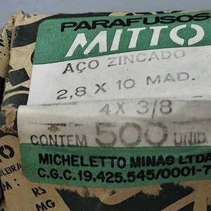 Caja de 500 Tornillos Mitto 2,8 mm x 10 mm (4x3/8) Zincados - imagen 2