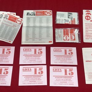 Lote anterior: Lote de Material Político Partido Colorado: Listas, Libros y Certificado