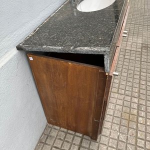 Mueble de Baño Bajo Mesada con Pileta de Mármol y Grifería - imagen 7