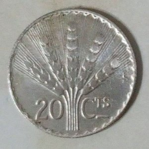 Moneda Uruguaya de Plata 20 Centésimos 1942 - Efigie de la República - imagen 2