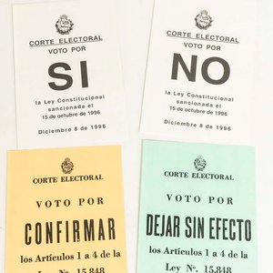 4 lista de referendum: Voto verde - amarillo y reforma continucional de 1996 SI y NO - imagen 2