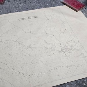 Mapa Antiguo Río de la Plata: Puerto de Montevideo a Puerto de Nueva Palmira - imagen 4