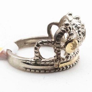 Anillo Doble Corona Plata y Oro 4.7gr - imagen 2