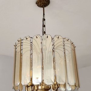 Lámpara Colgante de Metal y Vidrio Color Caramelo con 5 Luces - imagen 5