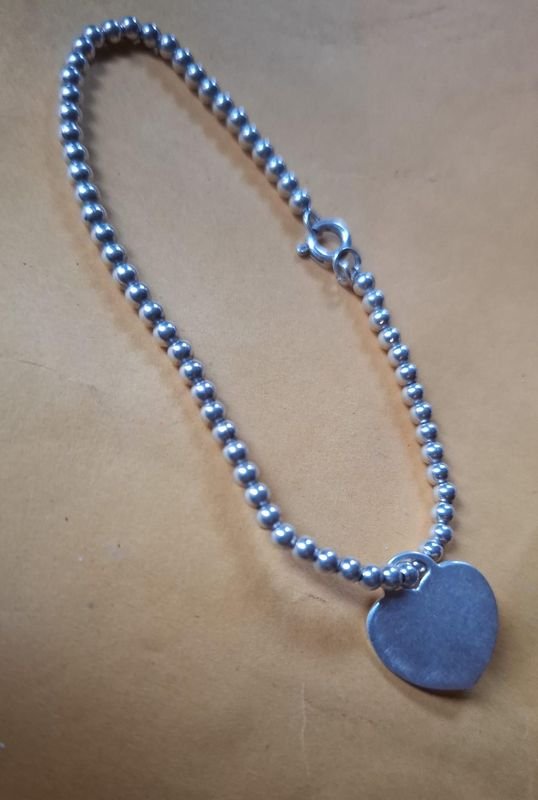 Pulsera de plata con corazón - imagen 3