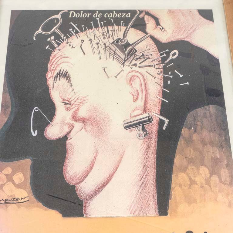Afiche publicitario de analgesicos Geniol enmarcado - imagen 2