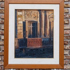 Óleo "Balcón de Ciudad Vieja" por Sergio Curto (40x50 cm) - imagen 3