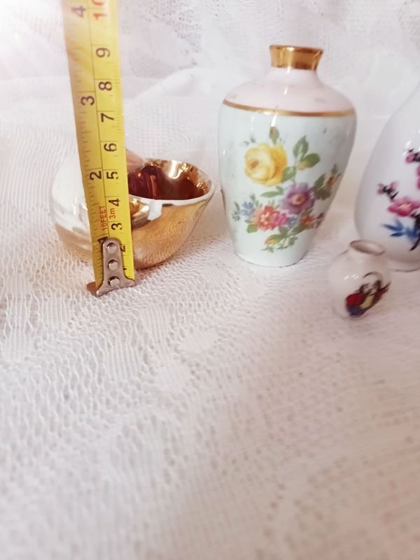 Colección de miniaturas de porcelana antigua, incluyendo un artículo Limoges - imagen 12
