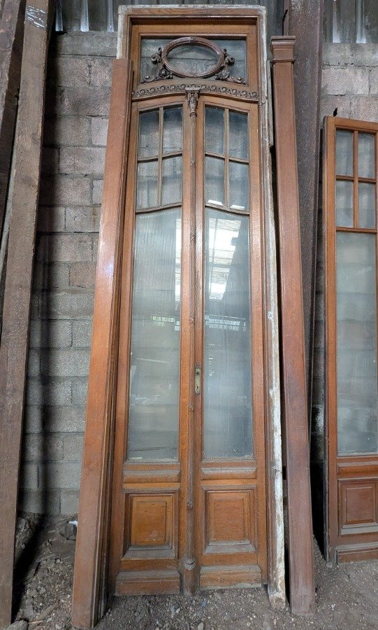 Puerta de madera antigua con seis paneles - imagen 6