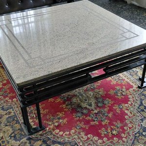 Mesa de Centro Hierro y Granito Estilo Jean Michelle Wilmotte - imagen 4