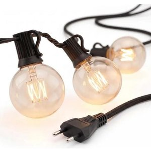 Lote anterior: Guirnalda de Luces Vintage para Exterior, 25 Bombillas, Cable Blanco o Negro
