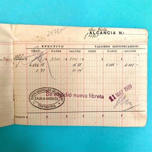 Libreta de Caja de Ahorros Antigua Banco Hipotecario del Uruguay - imagen 2