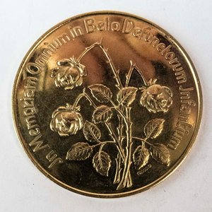 Medalla Conmemorativa Anna Frank Oro 22K Ley 900 - 15.5g - imagen 2