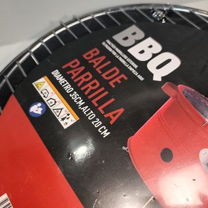 Parrillero Portátil Metálico Negro BBQ Cosmo, 35cm Diámetro, Nuevo en Blister - imagen 4