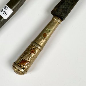 Cuchillo Criollo con Chaira y Vaina de Cuero Crudo - imagen 3