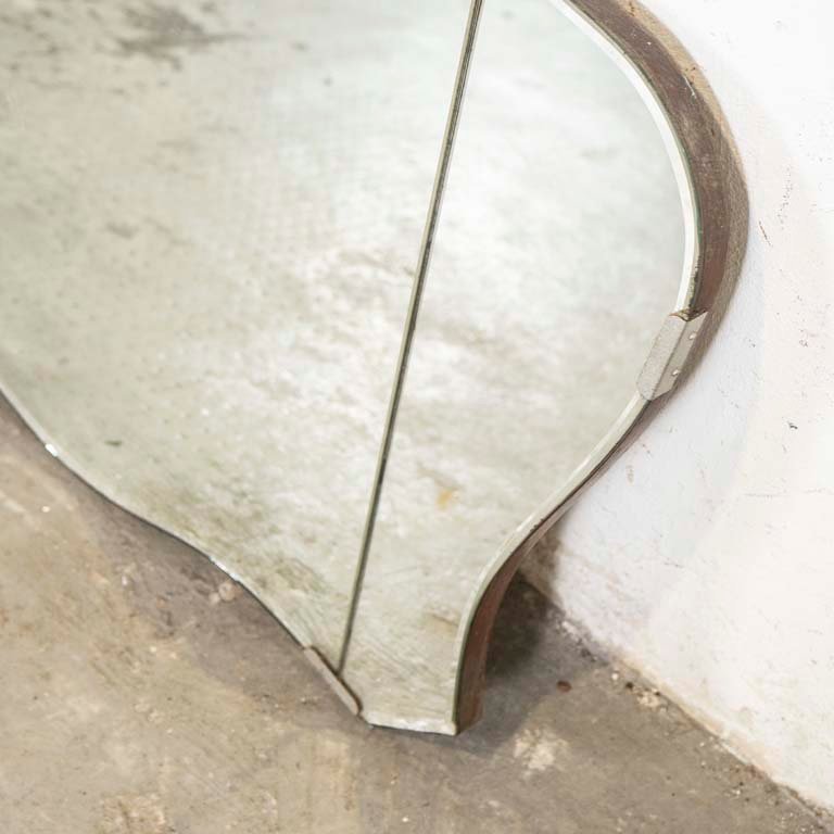 Espejo biselado en tres partes con moldura de madera - imagen 3