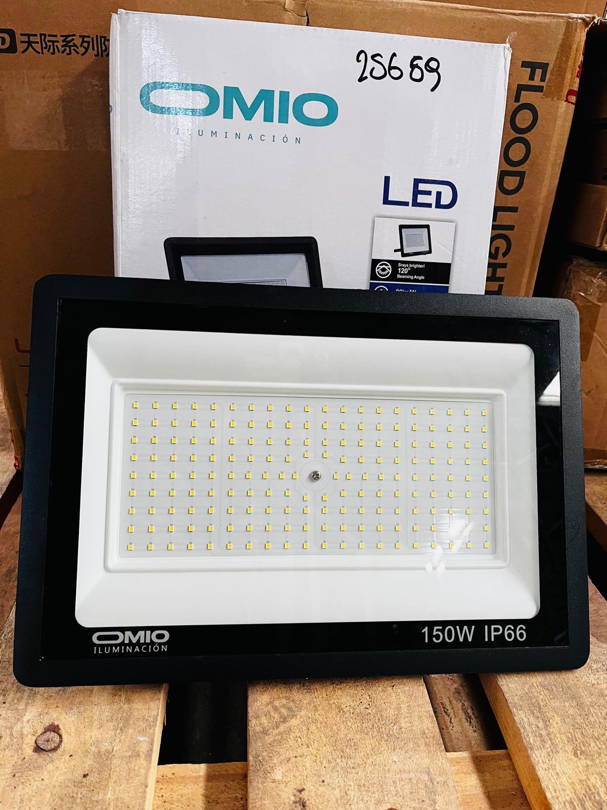 2 Reflectores LED 150W Luz Fría Marca OMIO