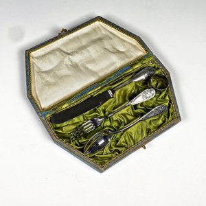 Estuche con Juego de Cubiertos Infantiles de Plata, 4 Piezas - imagen 1