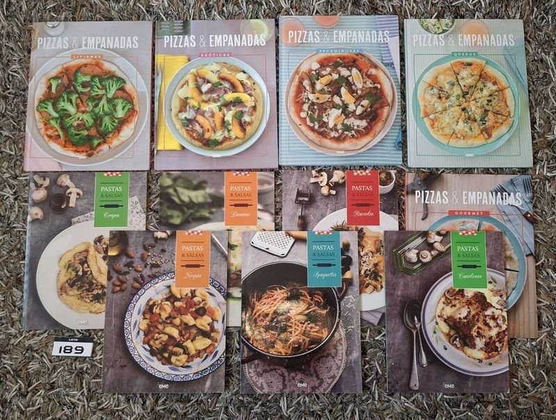 Lote de 11 Libros de Cocina EME Editorial: Pizzas & Empanadas y Pastas & Salsas