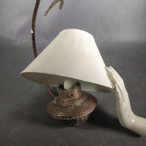 Lámpara de Techo Antigua de Cobre y Bronce con Pantalla - imagen 3