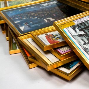 Lote de Portaretratos y Cuadros con Marcos Dorados Varios Tamaños - imagen 3