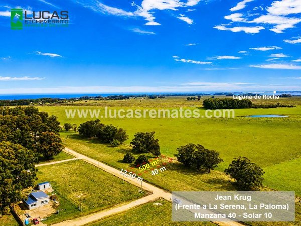 Terreno 500 m² en Rocha, a 5 min de La Paloma y Laguna de Rocha
