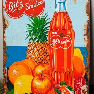 Lote siguiente: Cartel Decorativo de Chapa Bilz Sinalco con Frutas