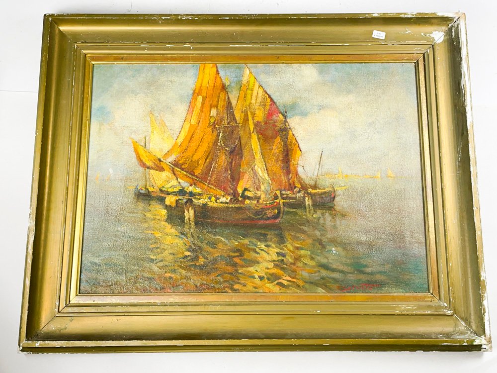 Lote anterior: Pintura de veleros en oleo