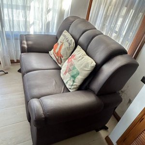 Sillón de 2 Cuerpos Marrón Oscuro - imagen 3
