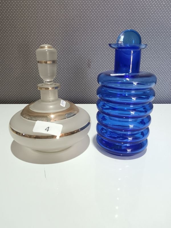 Dos botellones de cristal antiguos para decoración - imagen 1