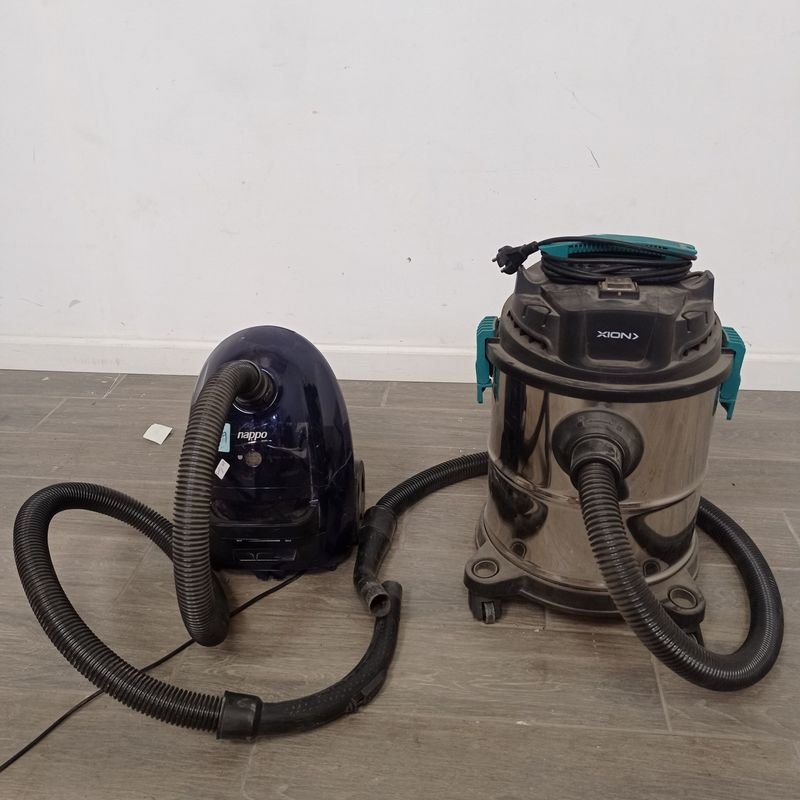 Lote siguiente: Dos aspiradoras de alta calidad Xion y Nappo con sus mangueras