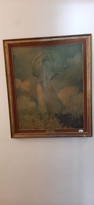 Lote siguiente: Pintura de Señora con Paraguas