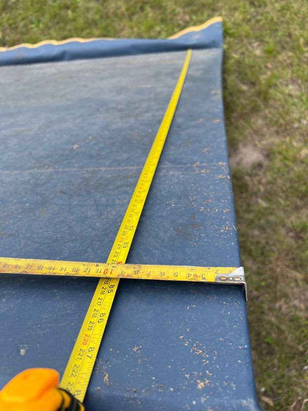 Estructura de Hierro con Lona Azul para Exterior - imagen 1