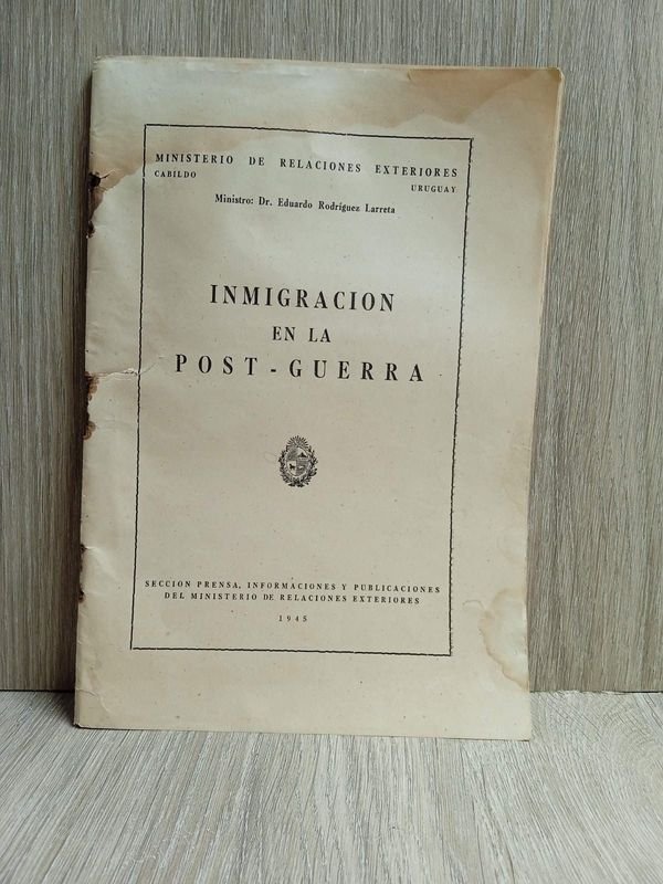 Lote anterior: Librillo Facsimil: Inmigración en Uruguay después de la Guerra