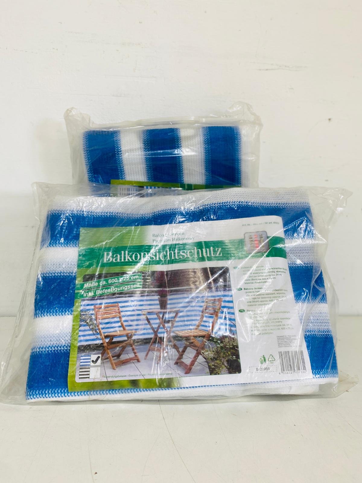 Item lote-x2-lonas-rectangulares-blanca-y-azul-600-x-075-m - Image 0