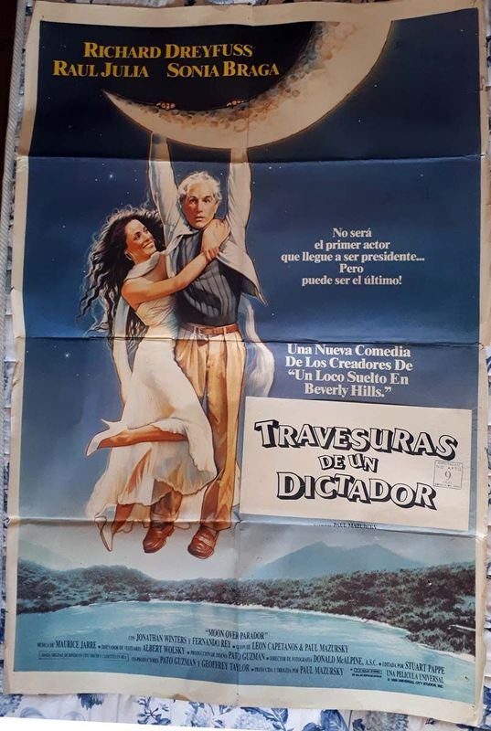 Poster de Cine "Travesuras de un Dictador" (1988) con Richard Dreyfuss y Sonia Braga