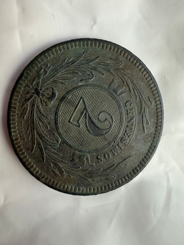 Moneda 2 centésimos año 1869 - Coin de Uruguay - imagen 1