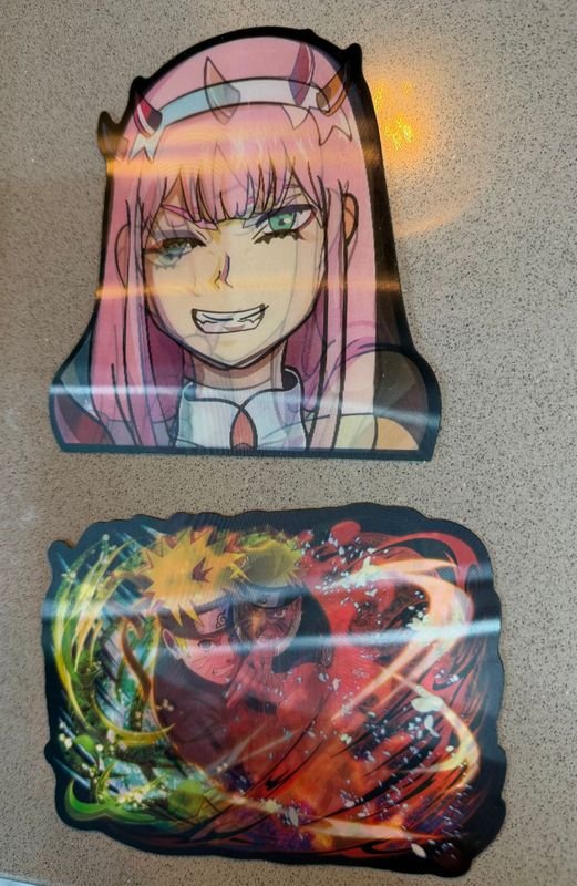 Stickers de Anime: Zero Two y Naruto