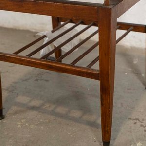 Mesa de Living Cuadrada con Tapa de Mármol y Estante Inferior - imagen 3