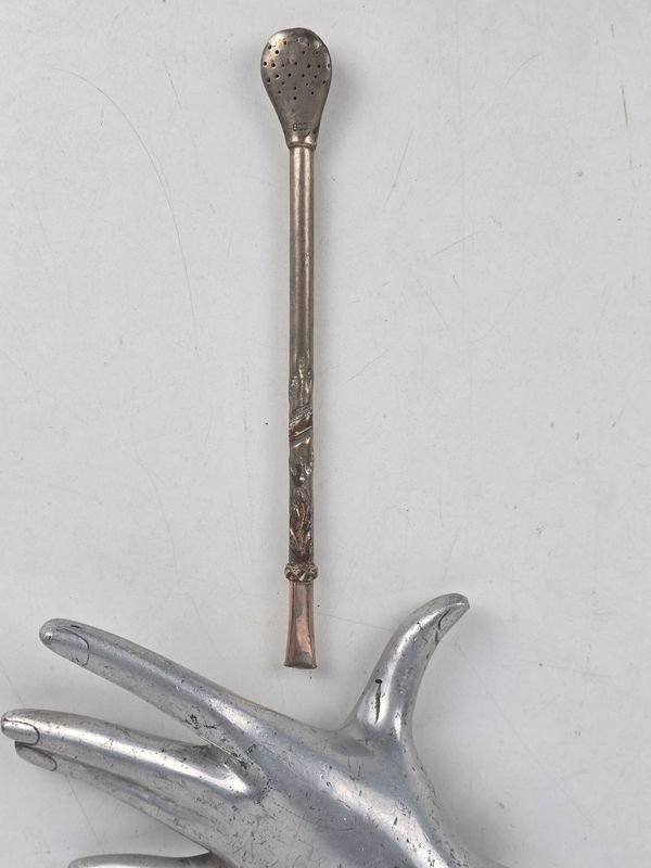 Bombilla de Plata y Oro para Mate